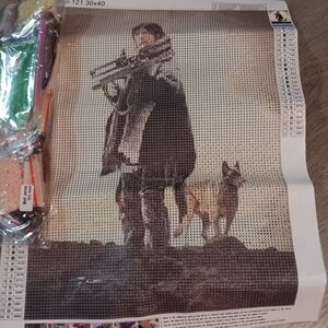 The Walking Dead Daryl Dixon And Dog Diamond Art Kit 30x40